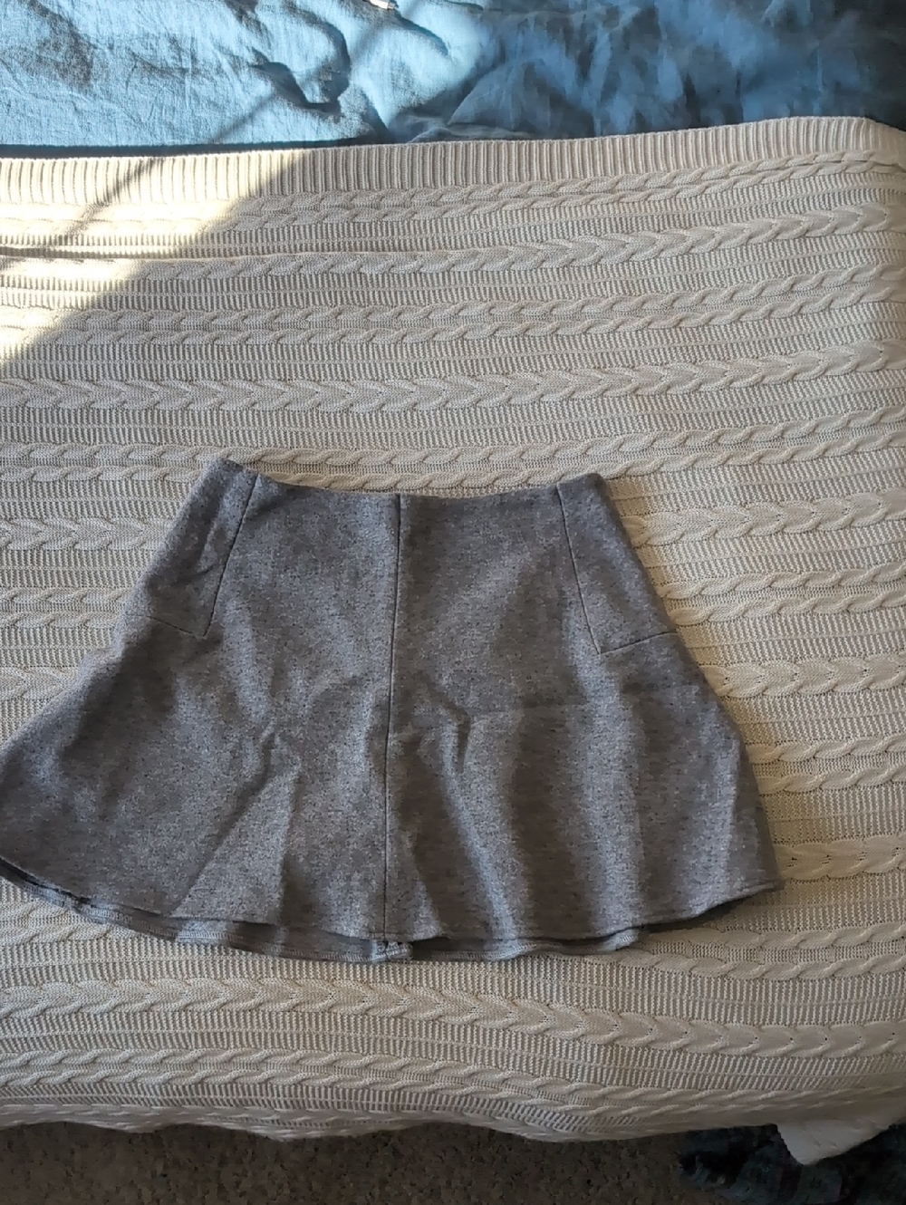 OGL Gray Sweater Skort With Seam Detail